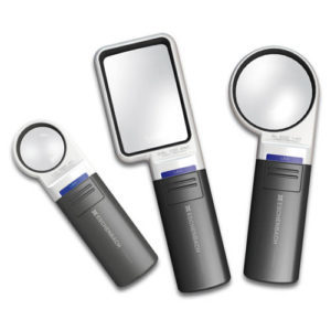 Three handheld magnifiers.