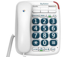 A BT big button landline phone.