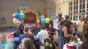 bouncy castle party in the hall